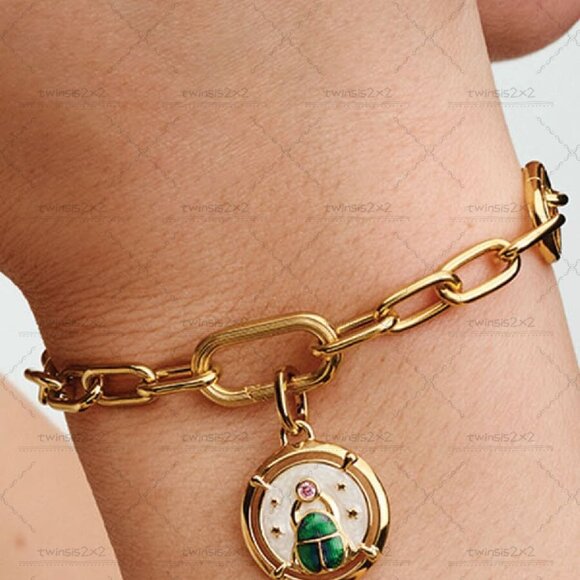 Pandora Scarab Beetle Medallion Charm|Pendant - Picture 2 of 2